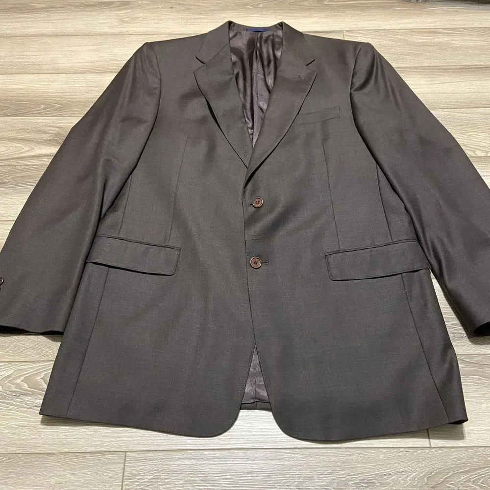 Loro Piana Wool Blazer 42L‎ Daniel Cremieux Men's Brown Sports Coat
